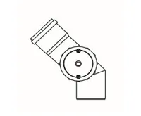 ALMEVA STARR revizní koleno 45° levé 110mm