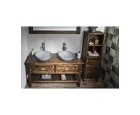 SAPHO BRAND umyvadlová skříňka 130x73x50cm, mořený smrk (1)