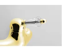 SAPHO KIRKÉ CRYSTAL nástěnná baterie, páčka krystal, zlato (3)