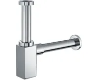 SAPHO Umyvadlový sifon 5/4&quot;, odpad 32mm, hranatý, chrom