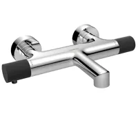 SAPHO SOLARIS nástěnná vanová termostatická baterie, chrom/černá mat