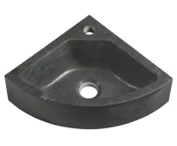 SAPHO BLOK kamenné umývátko rohové 30x30cm, antracit SAPHO BLOK kamenné umývátko rohové 30x30cm, antracit