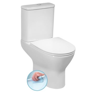 BRUCKNER DARIO WC kombi, Rimless, spodní/zadní odpad, bílá