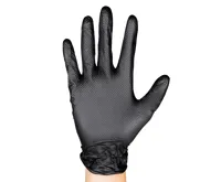 JBM Jednorázové černé nitrilové rukavice T. XL 7,0 Mil (90 ks) Diamond Texture - JBM 54179