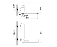 SAPHO RHAPSODY nástěnná vanová baterie, otočné ramínko, chrom (6)