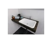 SAPHO JAPURA umyvadlo zápustné, litý mramor, 55x36cm, bílá (1)