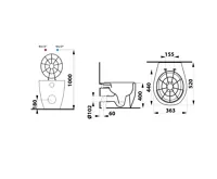 ISVEA Výlevka stojící keramická s roštem 36x52cm, spodní/zadní odpad, bílá (4)