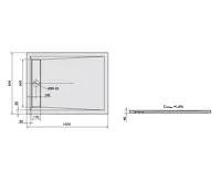 POLYSAN VARESA sprchová vanička z litého mramoru se záklopem, obdélník 100x80cm, bílá (12)