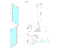 GELCO LORO vanová zástěna 650mm, čiré sklo (4)