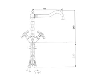 SAPHO ANTEA stojánková dřezová baterie s retro hubicí, měď (2)