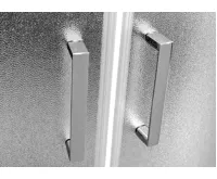 Sprchový kout, Kora, čtverec, 90 cm, bílý ALU, sklo Grape (3)