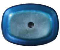 SAPHO KVAORE skleněné umyvadlo na desku, 54x39,5m, modrá (5)