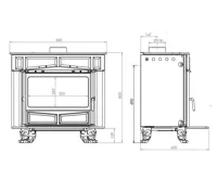 PLAMEN PLAMEN Litinová krbová kamna GLAS FRANKLIN - černá (11)