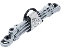 BGS Sada oboustranných ráčnových očkových klíčů, kloubové, s očkovými hlavami E-profil, E6– (2)