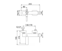SAPHO SPECTRE nástěnná vanová baterie, černá mat (2)