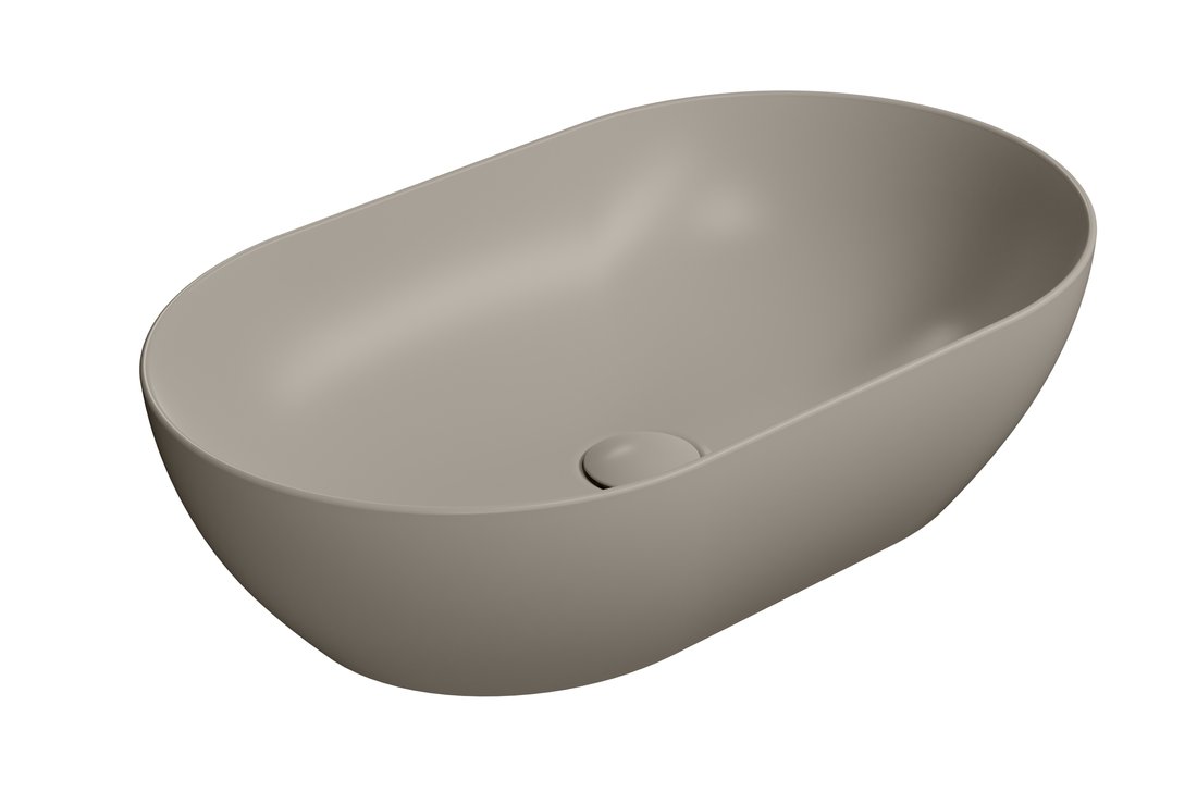 Gsi pura keramické umyvadlo na desku 60x37cm, tortora mat