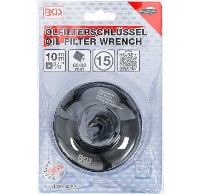 BGS Hlavice na povolování olejových filtrů 80-82 mm, 15ti hran