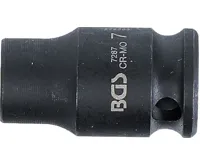 BGS Silová nástrčná hlavice, šestihranná,  6,3 mm (1/4"),  7 mm (2)