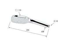 SAPHO Ruční masážní sprcha s tlačítkem, 4 režimy sprchování, 100x100mm, ABS/chrom (3)