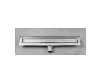 GELCO MANUS PIASTRA nerezový podlahový žlab s roštem pro dlažbu, ke stěně, L-950, DN50 (1)