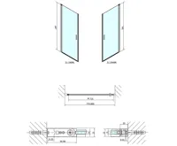 POLYSAN ZOOM BLACK sprchové dveře 800mm, čiré sklo (5)