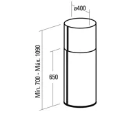 CATA Odsavač par ISLA FARO Nerez 400 (4)