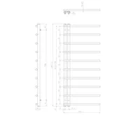 SAPHO JUSTINA otopné těleso 500x1246 mm, bílá mat (8)