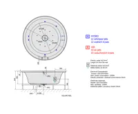 POLYSAN OBLO HYDRO-AIR hydromasážní vana, 165x48cm, bílá (5)