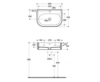 KERASAN FLO keramické umyvadlo 60x42cm, bílá (5)