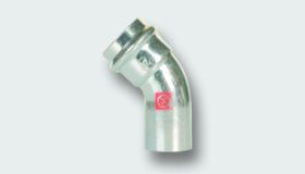 C-STEEL lisovací koleno MxF 45° -108 vnitřní - vnější, uhlíková ocel