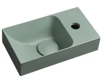 SAPHO PICCOLINO betonové umývátko 30,8x17cm, baterie vpravo, zelená mat SAPHO PICCOLINO betonové umývátko 30,8x17cm, baterie vpravo, zelená mat