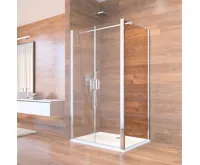 Lima pevný díl skleněný k lítačkám, 90x190 cm, sklo Point 6 mm, polorámový - chrom ALU (1)