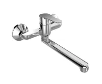 Dřezová nástěnná baterie, Zuna, 150 mm, s ramínkem plochým rovným 210 mm, chrom Dřezová nástěnná baterie, Zuna, 150 mm, s ramínkem plochým rovným 210 mm, chrom