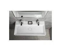 SAPHO GODIVA dvojumyvadlo, litý mramor, 96x44cm, bílá (1)