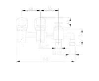 SAPHO Tříprvková baterie na okraj vany, chrom (4)