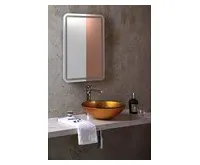 SAPHO AGO skleněné umyvadlo na desku Ø 42cm, zlatá/oranžová (1)