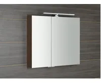 SAPHO MIRRÓ galerka s LED osvětlením, 80x70x16cm, borovice rustik (3)