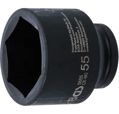 BGS Hlavice úderová 3/4" x 55mm krátká,chrom molybden