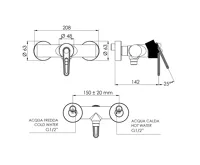 SAPHO BEBÉ nástěnná sprchová baterie, bronz (2)