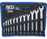 BGS Klíče očkoploché 6 - 22 mm 15° vyhnuté,12 dílů, Chrom Vanadium (5)