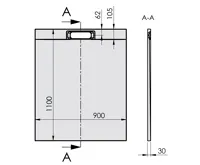 POLYSAN KAZUKO sprchová vanička z litého mramoru, obdélník 110x90cm, bílá (6)