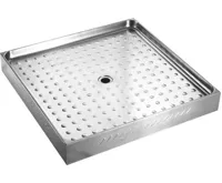 NOFER Nerezová sprchová vanička hluboká, čtverec 80x80x11,5cm, mat