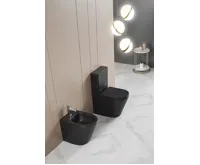 SAPHO PACO WC kombi, Rimless, spodní/zadní odpad, černá mat (8)