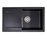 GRANISIL PROBA 765.0 Granitový dřez s odkapem, černý GRANISIL PROBA 765.0 Granitový dřez s odkapem, černý