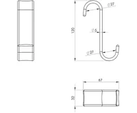 GEDY Háček na otopná tělesa, termoplast, bílá (5)