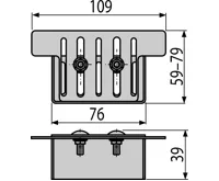 ALCAPLAST Koncovka drenážního žlabu 100 mm, nerez ADZ-P002 (1)