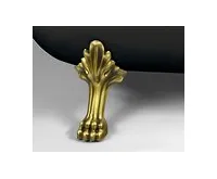 POLYSAN RETRO volně stojící vana 147x69,5x67,5cm, nohy bronz, černá/bílá (1)