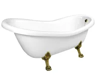 POLYSAN RETRO volně stojící vana 147x69,5x67,5cm, nohy bronz, bílá