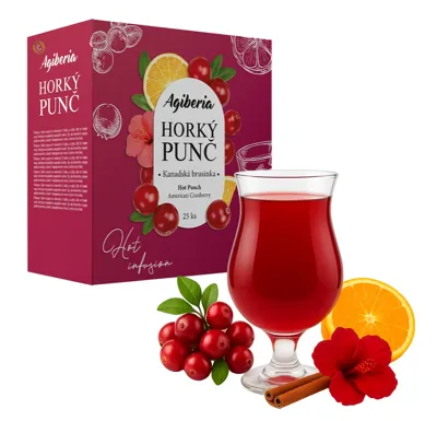AG FOODS Group a.s. Agiberia Horký punč Kanadská brusinka 25x20g