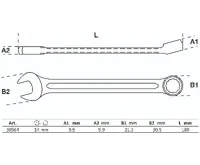 BGS Klíč očkoplochý, 14 mm (1)
